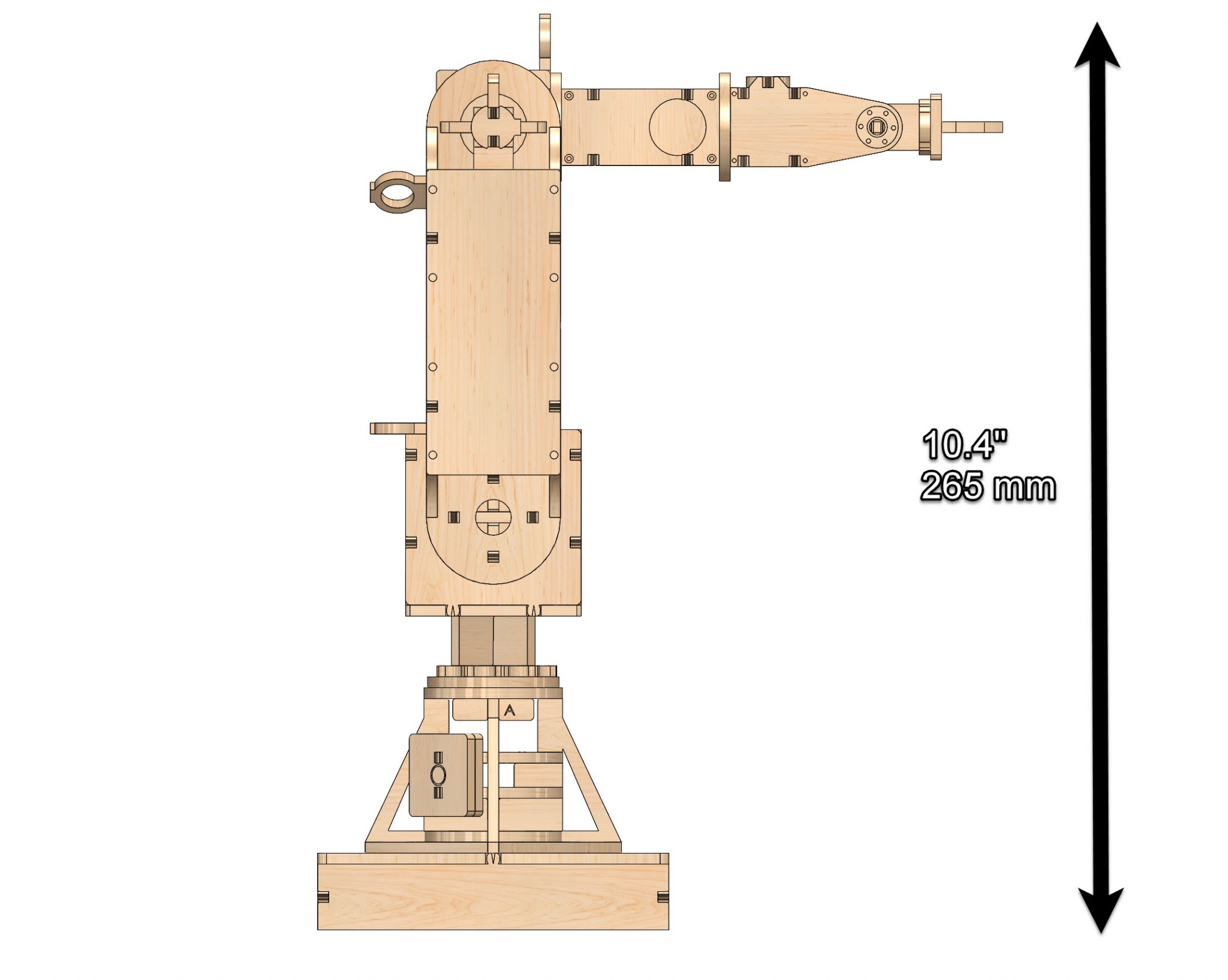 Lasercut wooden model of Jarvis Jeremy Fielding